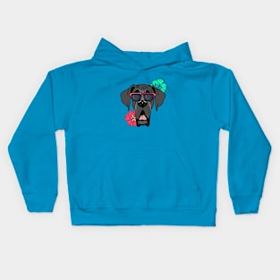 Summertime Great Dane Kids Hoodie